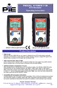 Thumbnail of document Manual - 510B & 511B RTD Simulators